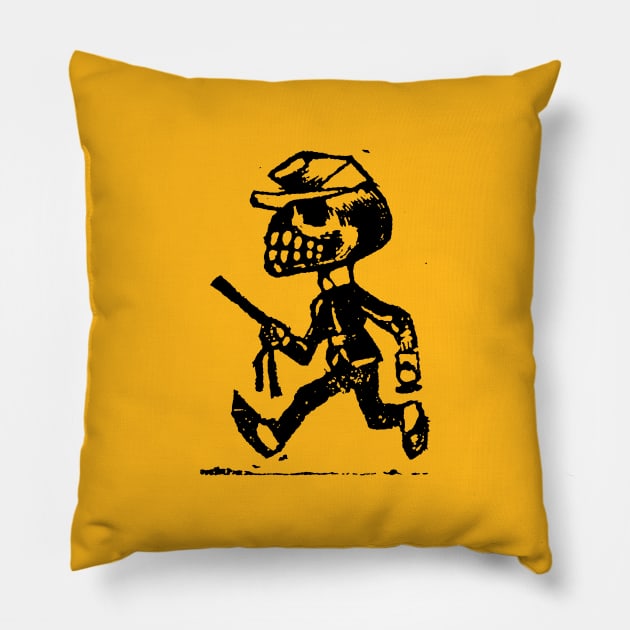 Calavera policía Pillow by vokoban