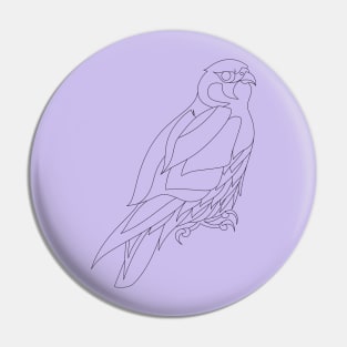 peregrine falcon line art ecopop Pin