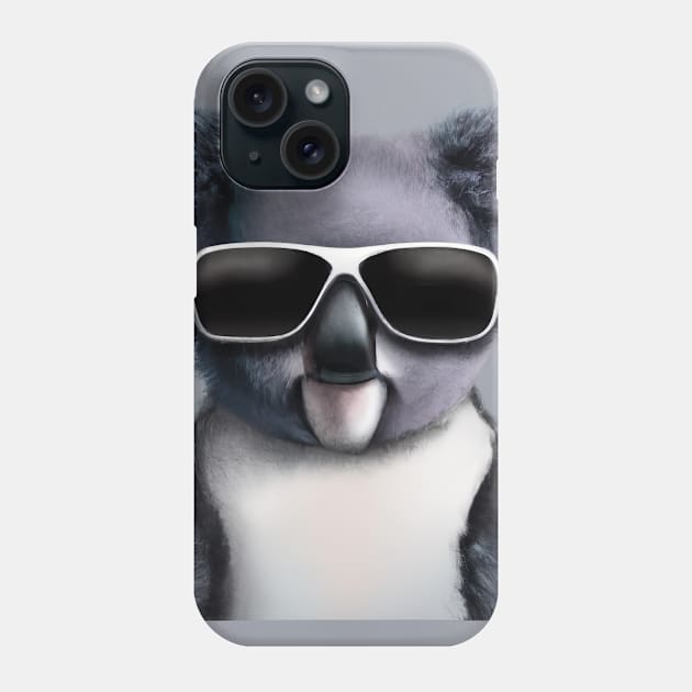 Koala with Sunglasses Phone Case by maxcode