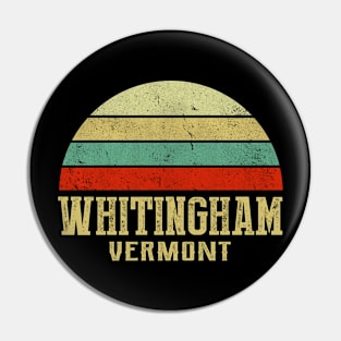 WHITINGHAM VERMONT Vintage Retro Sunset Pin