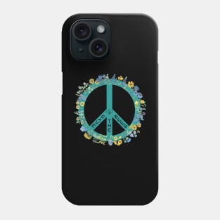 Save the Bees Peace, Honeybees and Nature Lover, Peace Sign Phone Case