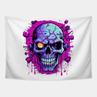 Grime Skull Pop Art Tapestry