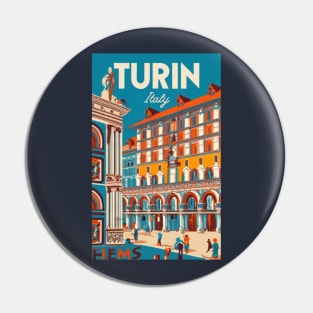 A Vintage Travel Art of Turin - Italy Pin