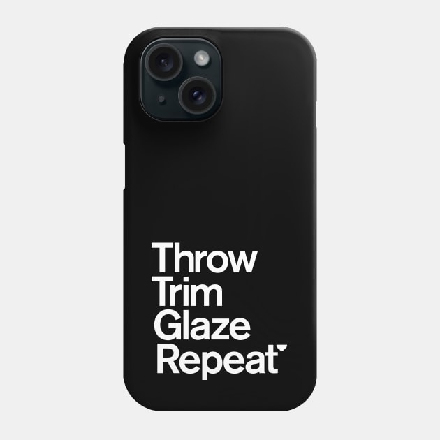 Throw Trim Glaze Repeat Phone Case by Monographis