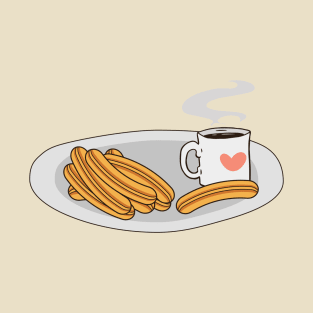 Churros with chocolate coffee T-Shirt