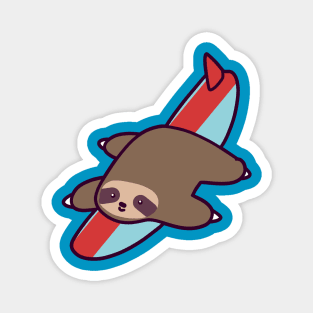 Surfing Sloth Magnet