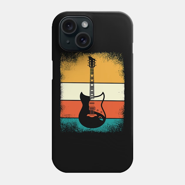 Guitar Rock Music For Guitarists Retro Vintage Phone Case by Schwarzweiss