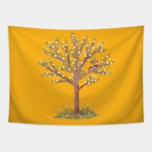 Spring Tree with Birds Nest Tapestry