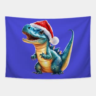 Christmas dynosaur Tapestry