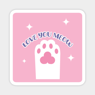 loves you meow Magnet