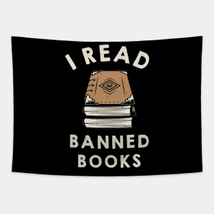 I Read Banned Books Funny Book Lover Tapestry