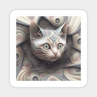 A Fractal Pattern Featuring A Kitten Magnet