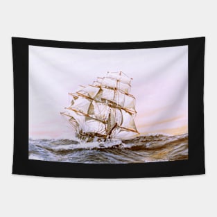 SQUARE RIGGER 'ARIEL'  AT SEA Tapestry