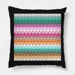 Waves colorful pattern Pillow