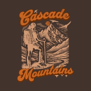 Cascade Mountains Graphic, North Cascades Hiking, Camping Lover Gift, Vacation Holiday Forest for him her woman T-Shirt