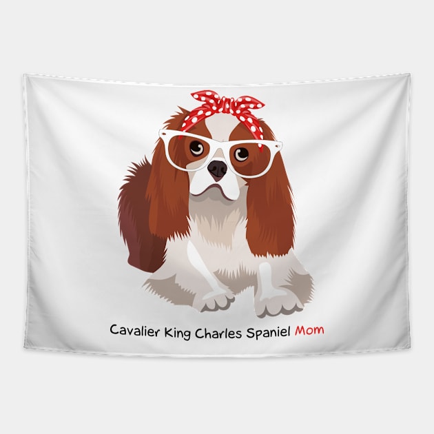 Cavalier King Charles Spaniel Mom Bandana Tapestry by magazin