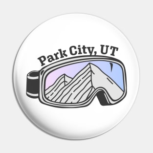 Sunset Mountain Ski Goggles | Park City, Utah Pin