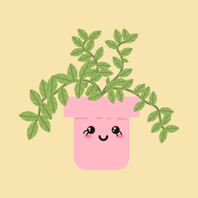 Kawaii plant vase by rachelaranha