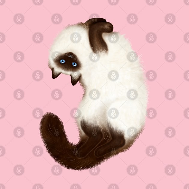 Himalayan Cat (Pink Background) by illucalliart