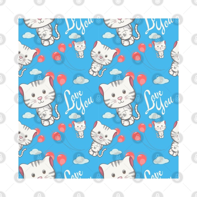 Cute Cat Seamless Patterns by labatchino