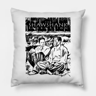 andy dufresne and Ellis Shawshank redemption Pillow