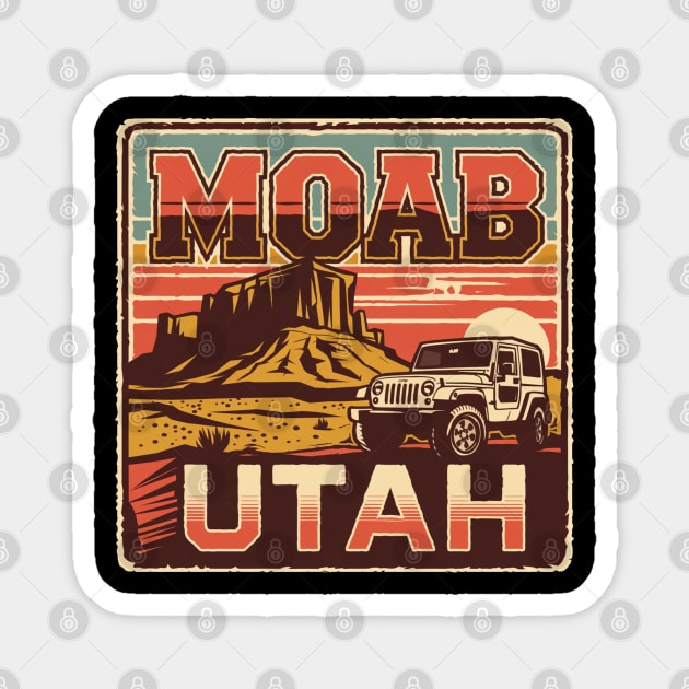 Moab Utah Adventure, Explore the Outdoors Magnet by Pixel Threads 