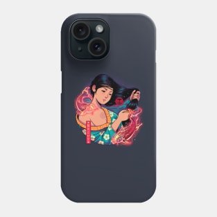 Geisha Combing Her Hair Phone Case