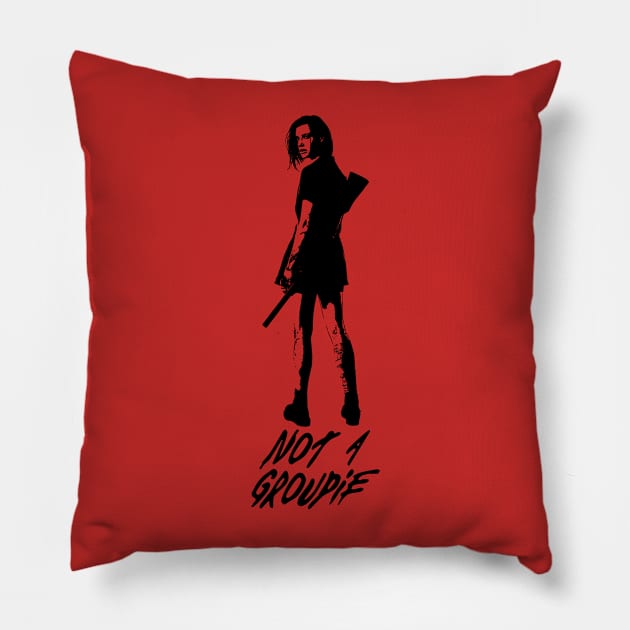 Not a Groupie (Glas) Pillow by amon_tees