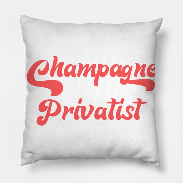 CHAMPAGNE PRIVATISM Pillow by Inner System