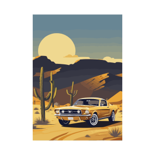 Muscle Car Desert Scene T-Shirt