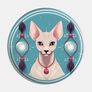 Oriental Shorthair Cat Xmas  Ornament, Love Cats Pin