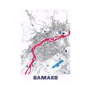 Bamako - Mali MilkTea City Map T-Shirt