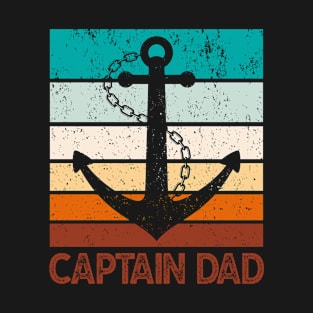 Super Papa Captain Dad Father's Day T-Shirt