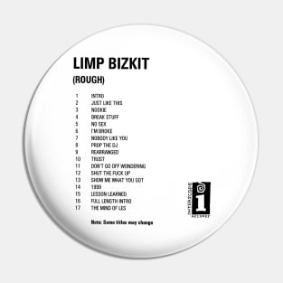 SONG LIST LIMP BIZKIT Pin