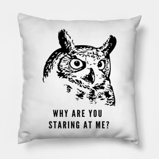 Staring Owl Pillow