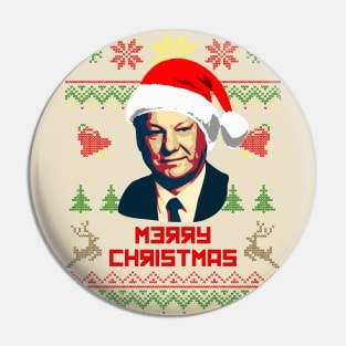 Boris Yeltsin Merry Christmas Pin