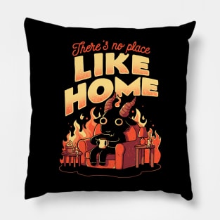 Theres No Place Like Home - Cute Evil Dark Funny Baphomet Gift Pillow