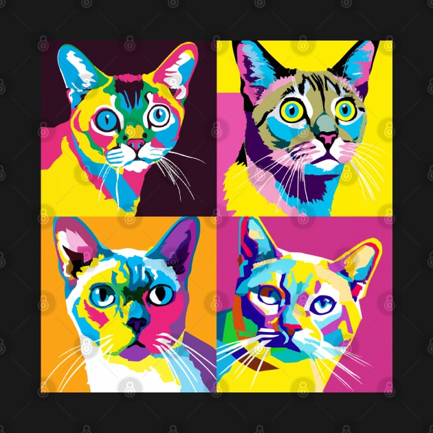 Singapura Cat Pop Art - Cat Lover Gift by PawPopArt