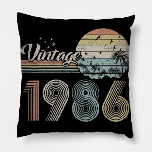 Vintage 1986 Design 34 Years Old 34th birthday Pillow