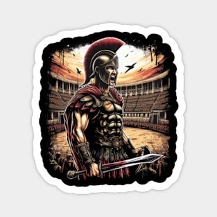 Spartan Gladiator Valor T-Shirt - Unleash the Warrior Spirit Magnet