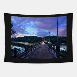 Evening Sky And Bridge Tapestry