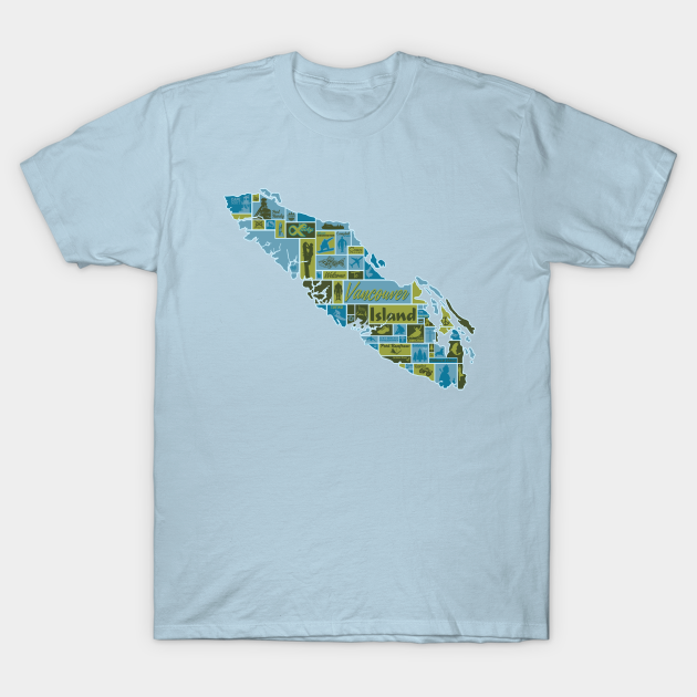 Vancouver Island: Graphical Map - Vancouver Island - T-Shirt