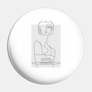 Coffe Woman Pin