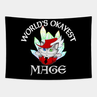 World's Okayest Mage (dark) Tapestry