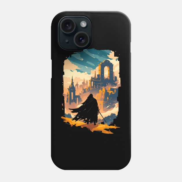 A Lone Ranger at the Threshold of a Lost Realm - Fantasy Phone Case by Fenay-Designs