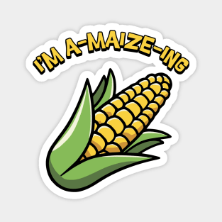 I'm A-Maize-ing! Cute Corn Cartoon Magnet