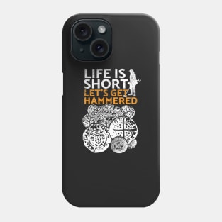 Funny hammered coin metal detectorists Phone Case
