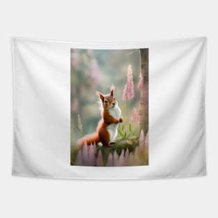 Forest Red Squirrel Tapestry