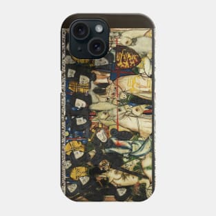 THE BAYEUX TAPESTRY And Medieval Miniature ,Death of King Harold at Battle of Hastings Phone Case