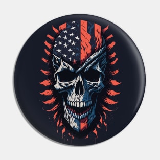 American Skull Pin